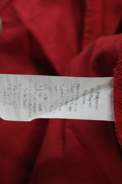 John Galt Womens Red Cropped Camisole Tie Front Poly Rayon Boho Size One Size