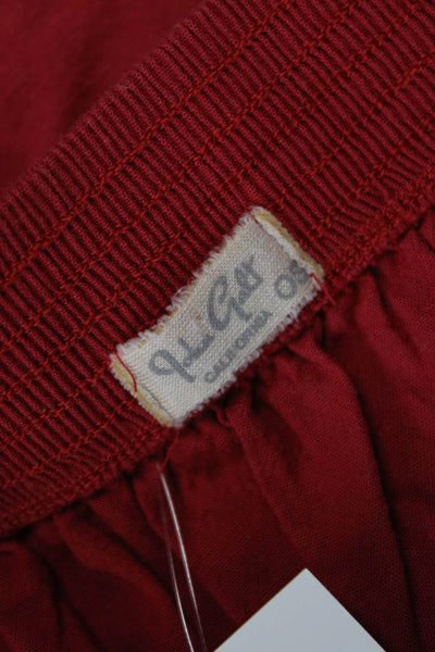John Galt Womens Red Cropped Camisole Tie Front Poly Rayon Boho Size One Size