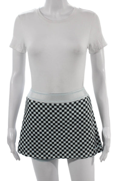 Nike Womens Black Checked Skort Short Size XS