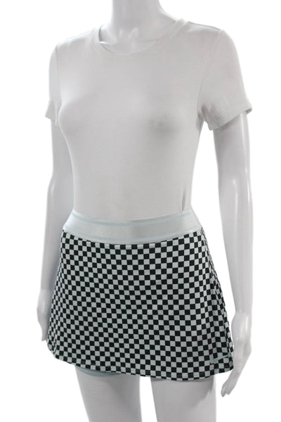 Nike Womens Black Checked Skort Short Size XS
