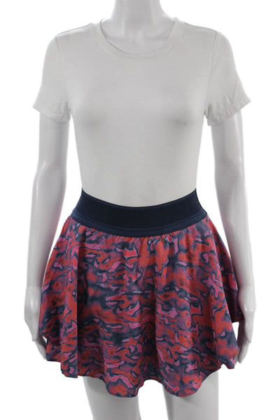 Lululemon Womens Skater Skort Dark Blue Camouflage Short Tall Size 4