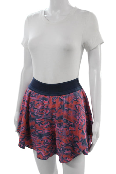Lululemon Womens Skater Skort Dark Blue Camouflage Short Tall Size 4