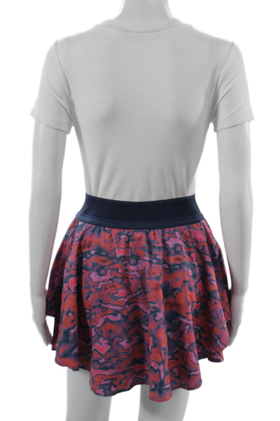 Lululemon Womens Skater Skort Dark Blue Camouflage Short Tall Size 4