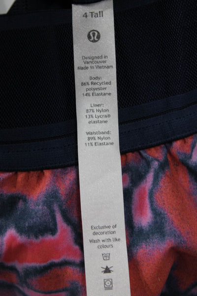 Lululemon Womens Skater Skort Dark Blue Camouflage Short Tall Size 4