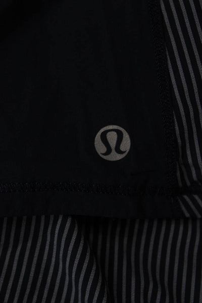 Lululemon Women Skort Dark Blue Striped Short Size 4