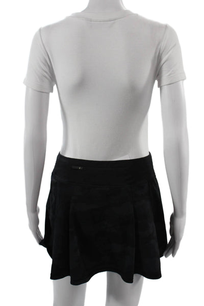 Lululemon Women Black Camo Skort Short Nylon Blend Size 6