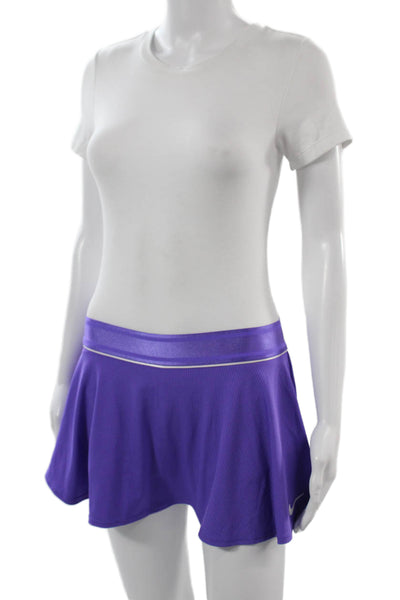 Nike Women Flare Skater Skort Solid Purple Size L