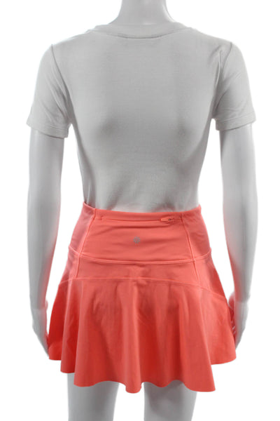 Athleta Womens Orange Skater Skort Short Solid Petite Stretch Size XS