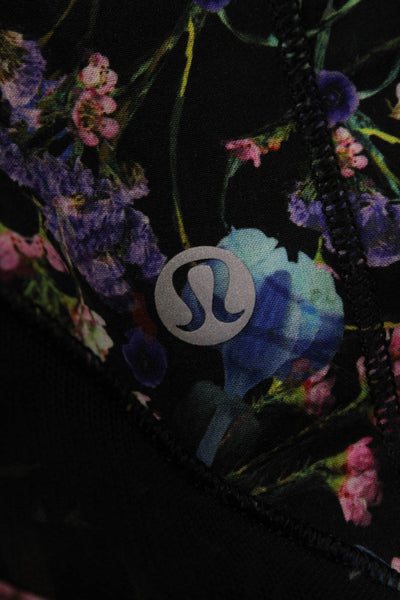 Lululemon Womens Black Floral Nylon Blend Shorts Spring Size XS