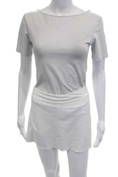 Sofibella Womens White Mini Skort Nylon Elastane Size S