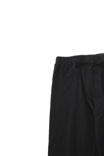 Splendid Girls Solid Cotton Blend Ankle Leggings Black Size 10
