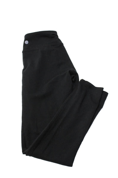 Zella Girls Solid Elastic Waist Ankle Leggings Black Size 10/12