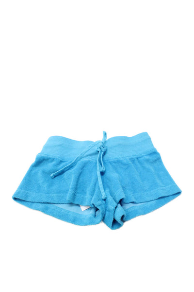Hard Tail Girls Terry Drawstring Waist Shorts Blue Size M