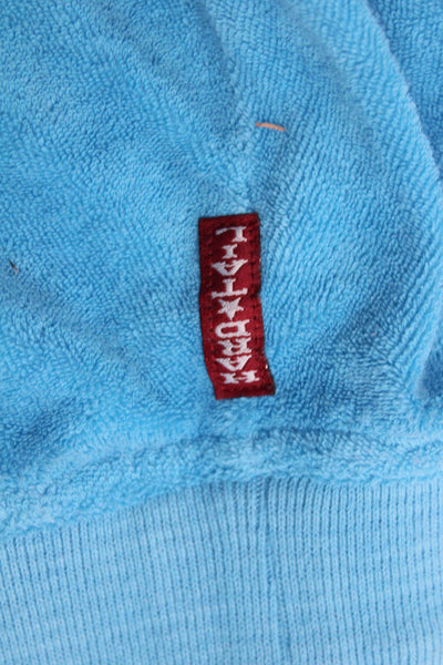 Hard Tail Girls Terry Drawstring Waist Shorts Blue Size M