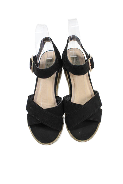 Vintage Havana Girls Leather Ankle Strap Sandals Black Size 2