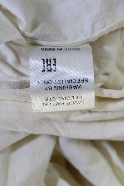 Mes DeMoiselles Paris Unisex White Cropped Cotton Pants Size 1