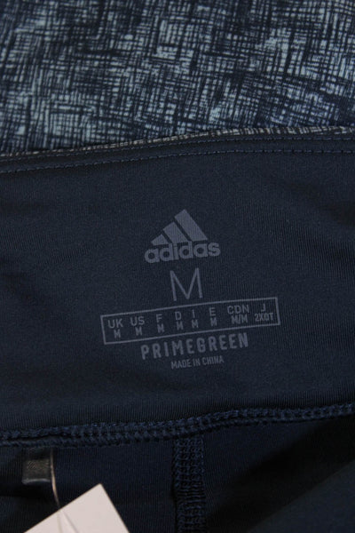 Adidas Womens Blue Printed A-Line Mini Skirt Size M