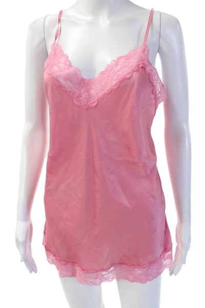 Intimissimi Women's Lace Trim Spaghetti Strap Night Dress Pink Size L