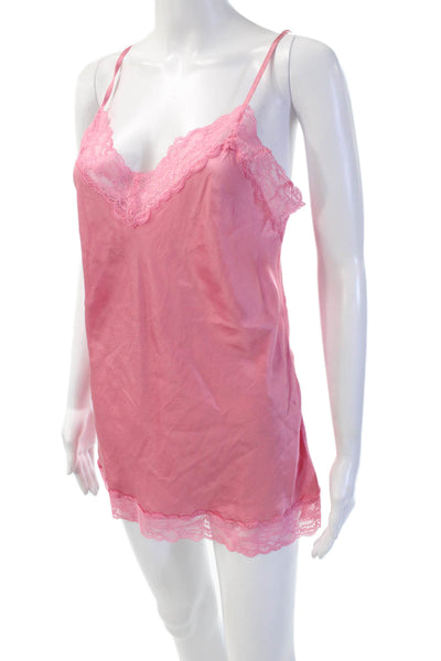 Intimissimi Women's Lace Trim Spaghetti Strap Night Dress Pink Size L