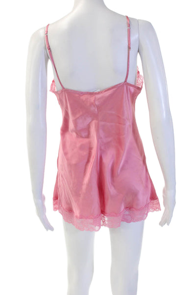 Intimissimi Women's Lace Trim Spaghetti Strap Night Dress Pink Size L