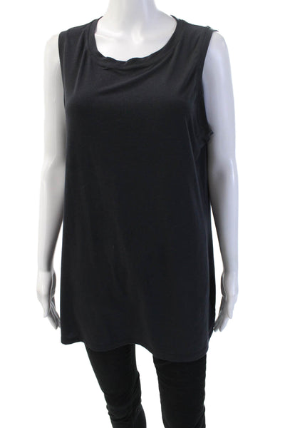 Athleta Womens Black Basic Tunic Tank Sleeveless Size L Tall