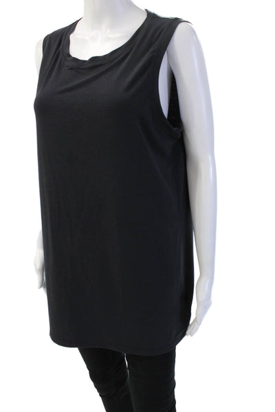 Athleta Womens Black Basic Tunic Tank Sleeveless Size L Tall