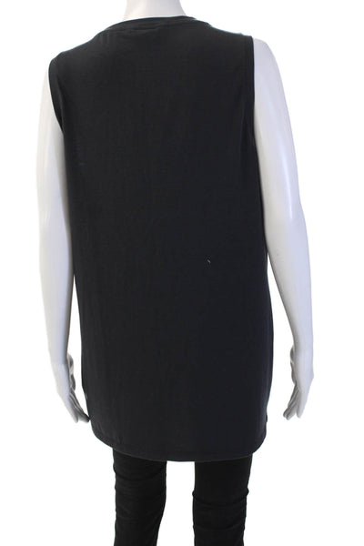 Athleta Womens Black Basic Tunic Tank Sleeveless Size L Tall