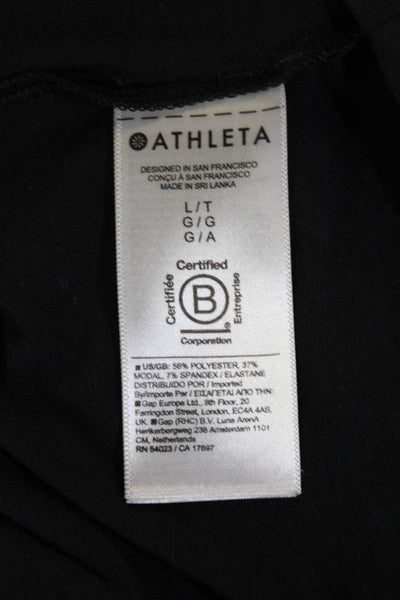 Athleta Womens Black Basic Tunic Tank Sleeveless Size L Tall