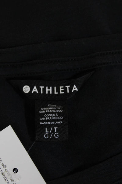 Athleta Womens Black Basic Tunic Tank Sleeveless Size L Tall