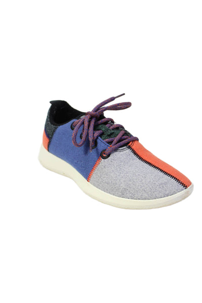 Allbirds Womens Lace Up Colorblock Wool Running Sneakers Gray Orange Size 9