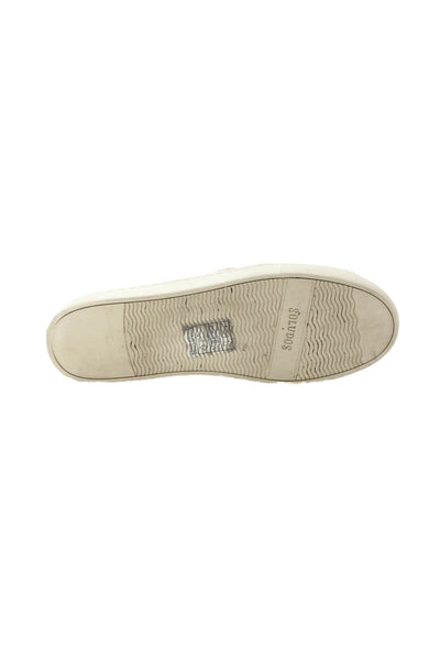 Soludos x Lockhart Embroidered Womens Lace Up Sun Striped Sneakers White Size 10