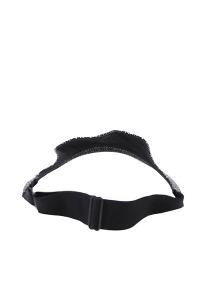 Lululemon Womens Adjustable Logo Band Fireworks Visor Hat Black White One Size
