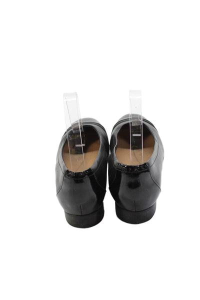 Clarks Womens Unstructured Low Heels Cap Toe Slip On Shoes Black Size 7.5