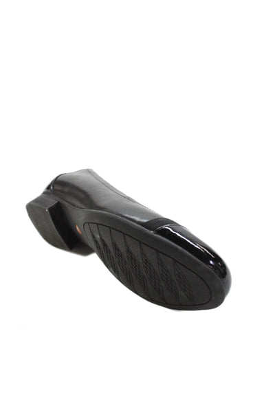 Clarks Womens Unstructured Low Heels Cap Toe Slip On Shoes Black Size 7.5