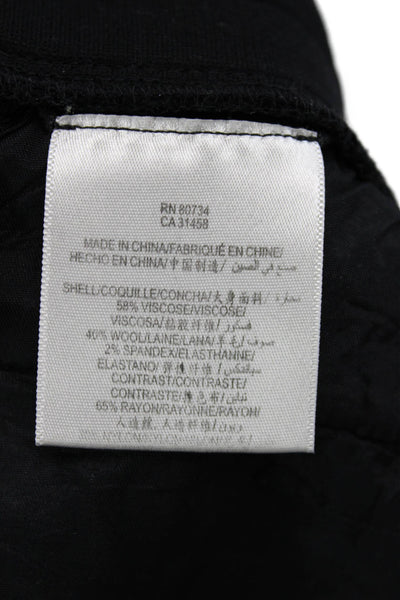 BCBGMAXAZRIA Unisex Black Jogger Sweatpants Drawstring Viscose Wool Size S