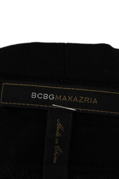 BCBGMAXAZRIA Unisex Black Jogger Sweatpants Drawstring Viscose Wool Size S