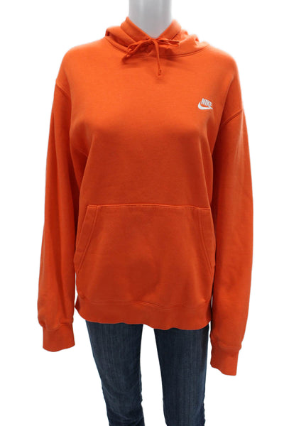 Nike Unisex Orange Pullover Hoodie Size L