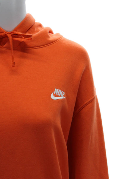 Nike Unisex Orange Pullover Hoodie Size L