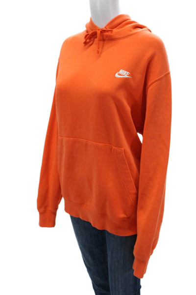 Nike Unisex Orange Pullover Hoodie Size L
