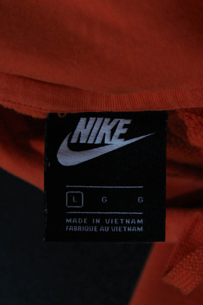 Nike Unisex Orange Pullover Hoodie Size L