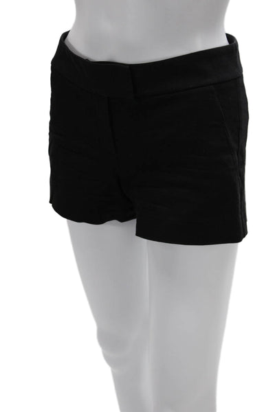 Theory Unisex Black Cotton Stretch Shorts Designer Size 00