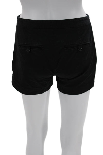 Theory Unisex Chino Shorts Black 95% Cotton 5% Elastane Size 0