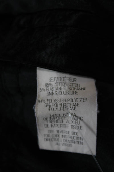 Theory Unisex Chino Shorts Black 95% Cotton 5% Elastane Size 0