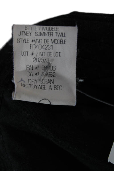 Theory Unisex Chino Shorts Black 95% Cotton 5% Elastane Size 0