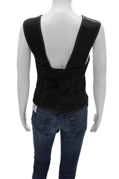 Zara Womens Black Sleeveless Tank Round Neck Polyester Classic Size XS