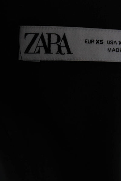 Zara Womens Black Sleeveless Tank Round Neck Polyester Classic Size XS