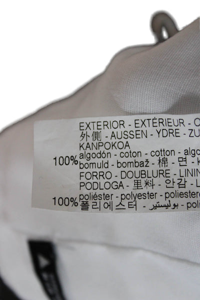 Zara Womens White Cotton Sleeveless Tank Zip Classic Size S