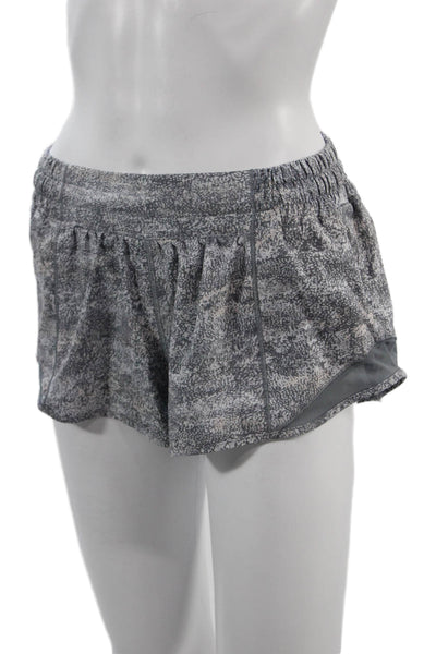 Lululemon Women Gray Nylon Blend Army Shorts Size 8