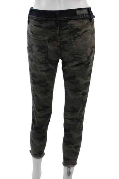 Etienne Marcel Womens Ankle Cropped Skinny Camouflage Dark Gray Jeans Size 26