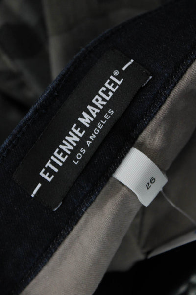 Etienne Marcel Womens Ankle Cropped Skinny Camouflage Dark Gray Jeans Size 26